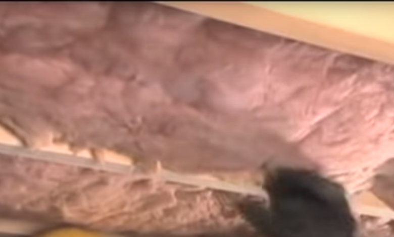 Ceiling fiberglass insulation